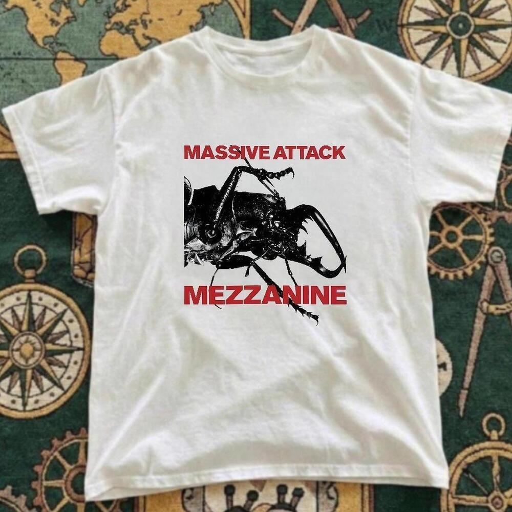 Gildan Men White T-Shirt, Massive Attack Mezzanine White T-Shirt